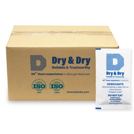 Dry & Dry 4 Unit(132 Gram) [175 Packets] Clay Desiccant Packets, Silica Gel Packets Alternative, Food Safe Bentonite Clay, Desiccant Packs for Food Storage, Packaged in Tyvek
