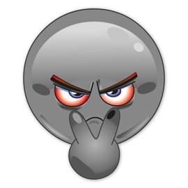 Smile Sticker See You XL I 30 cm - Black I Sticker Funny for Suitcase WG Fridge Door Wheelie Bin Motorhome Car Sticker I Weatherproof I kfz374