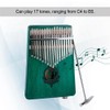 17-Key Kalimba Portable Thumb Piano Mahogany Wooden Body with Build