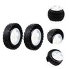 Outanaya 2pcs Solid Mute Rubber Lawn Mower Wheels Heavy-duty Casters