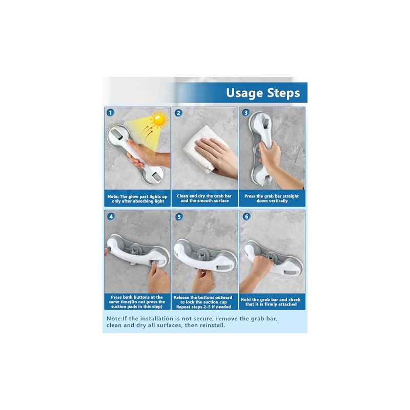 Grab Rail with Suction Cup - Pack of 2, Max.