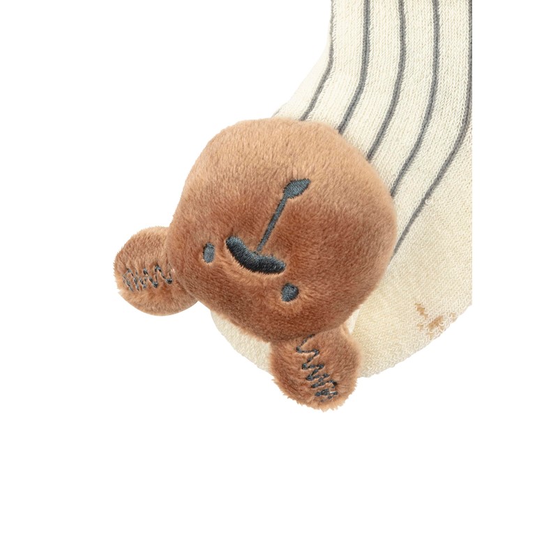 Sterntaler Unisex Baby Rattle Socks Bear, Ecru, 16, ecru