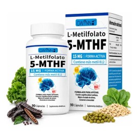 Gwynne L-metilfolato 15mg Plus Metil B12 Cofactor,alta Potencia,forma Activa De 5-mthf,soporta El Mood,metilación Y Cognición,90 Cápsulas,formas...   
