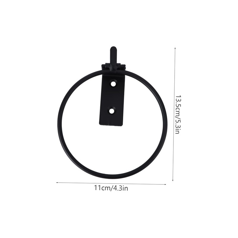 Levemolo 3pcs Wall Mounted Flowerpot Stand Durable Metal Iron Ring