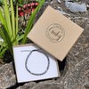 Pulsera Ajustable de Hombre | Piedra Hematita 4mm (Plateada)