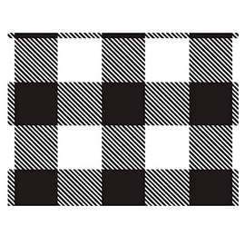 Black and White Buffalo Plaid Tissue Paper - 20in. X 30in. (24)
