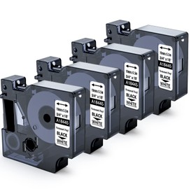 MarkField 4x Nastro Compatibile con Dymo Rhino 18445 19mm Vinile Etichette