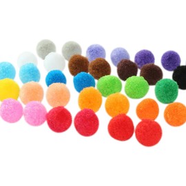 GSHLLO 500 Pcs 1 Inch Colorful Pom Poms Fuzzy Pom Pom Balls Soft Fluffy Pom Poms Small Christmas Pom Balls Assorted Color Craft Pom Poms for Kids