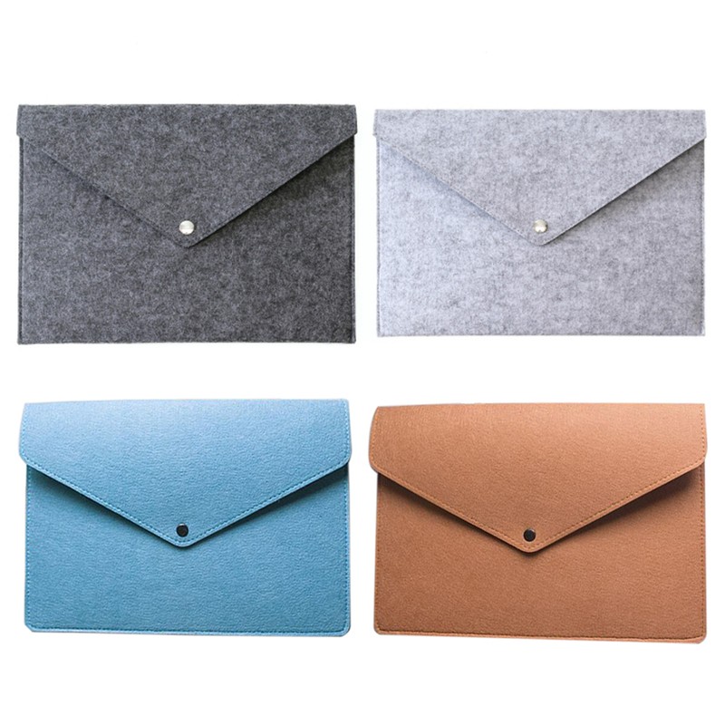 Felt Tablet Sleeve Bag Large Capacity Layered Storage Soft Inner