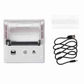 Portable Mini Thermal Receipt Printer USB BT Connection 2 Inches 57mm Wireless Printer High Speed with 1 Roll Paper Inside for Restaurant Sales Retail Shop