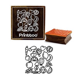 Printtoo Anchor Pattern Square Wooden Rubber Stamp Craft Diary Card Block-3 x 3 Inches