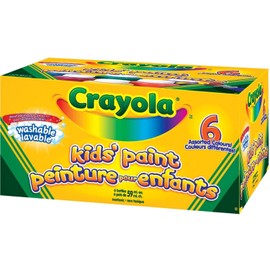 Crayola 541204 Washable Kids Paint, 2 oz., 6/ST, Assorted