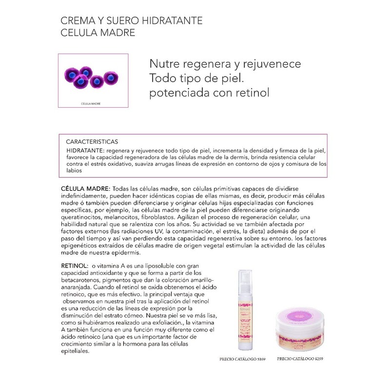 Crema Hidratante Versátil CÉLULAS MADRE 110grs. FLORIGAN