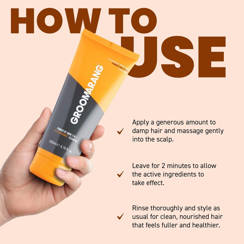 Groomarang Mens Shampoo - ‘Power of Man’ 3 in 1