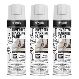 20-652 Seymour Stripe 6-Series Inverted Ground Marking Paint, White net 17oz. (Pack of 3)