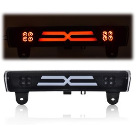 PIT66 LED 3rd Third Brake Light Compatible with Chevy Suburban 1500 2500 2000-2006/Chevy Tahoe 2000-2006/GMC Yukon XL 1500 2500 2000-2006,High Mount Stop Lamp Black lens Black Housing X