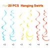 NICROLANDEE Carnival Party Decorations, Pack of 30 Circus Hanging Swirl