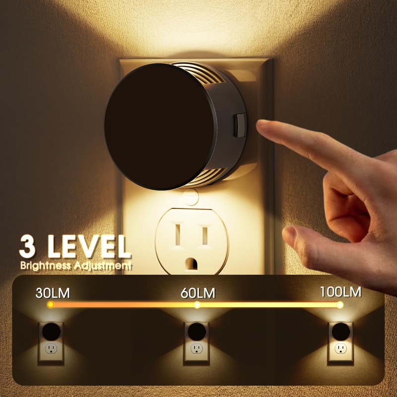 Briignite Night Lights Plug into Wall [2 Pack], Dusk to