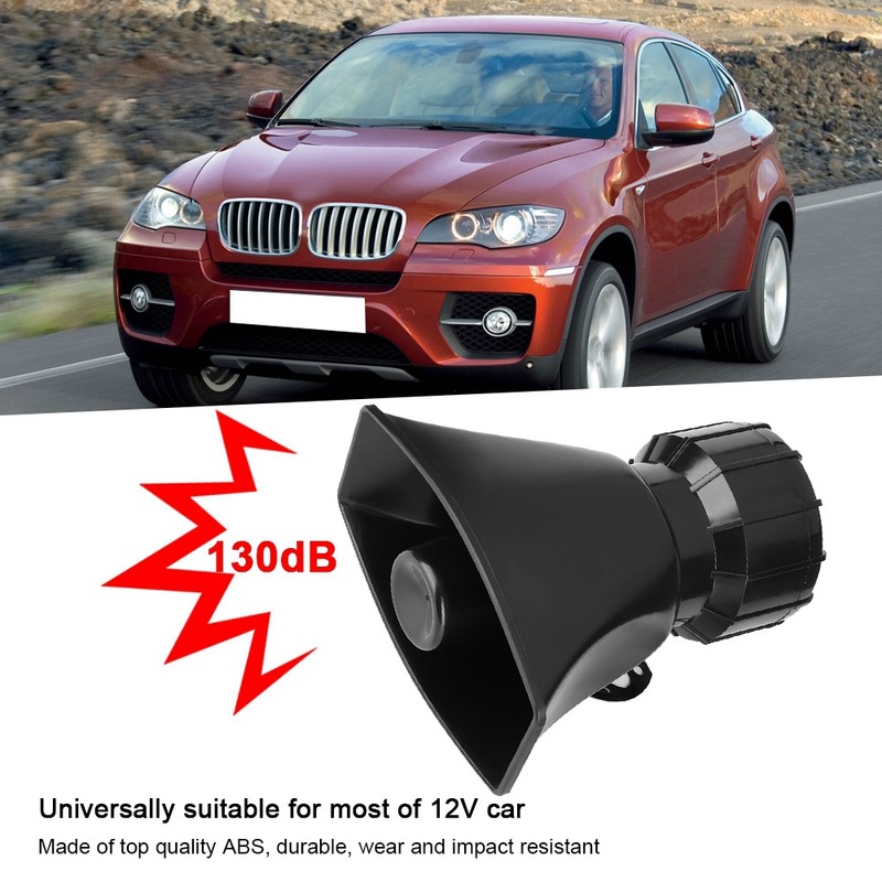 115-130db Super Loud Car 5 Tone Warning Alarm Siren Horn