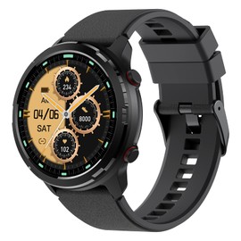 SKG SmartWatch, Robust Outdoor Watch with GPS, Fitness Tracker with Heart Rate, SpO2, Sleep Monitor, IP68 Waterproof, Multi-Sport, 3-Axis Compass, Blood Oxygen, 1.32 Inch Screen Android iOS, V9C