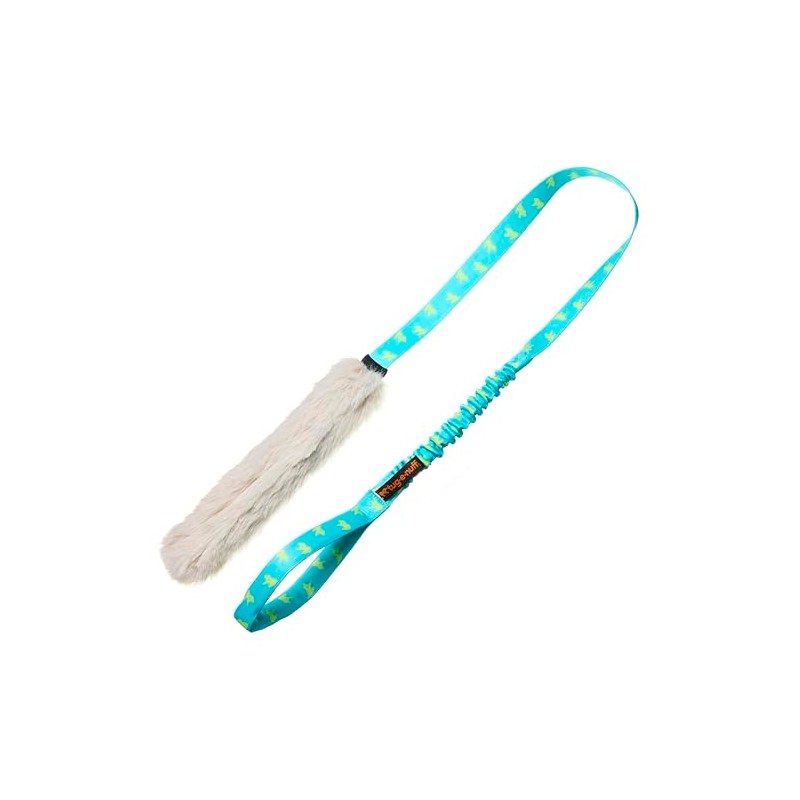 Tug-E-Nuff Durable Dog Tug Toy Chaser (Teal Pattern)