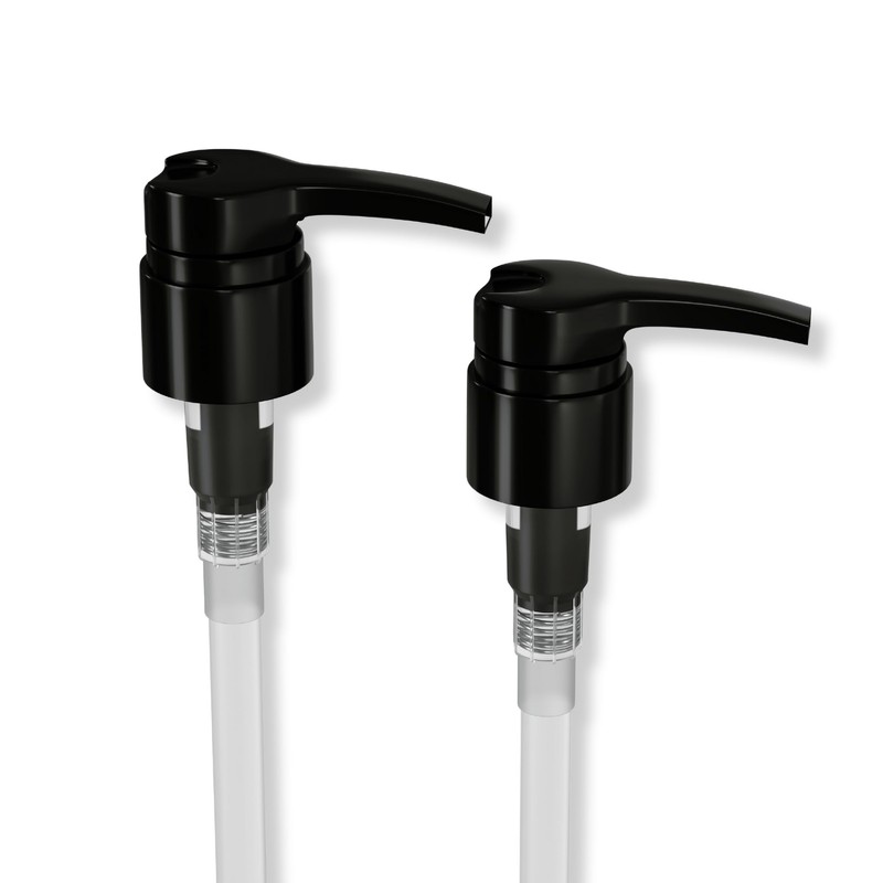 Shampoo/Conditioner Pumps, 2 Pack, for 1 Liter Bottles, 28/410 (Black)