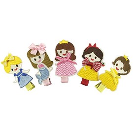 Bowbear Girls 5-Piece Fairytale Princess Hair Clips O/S