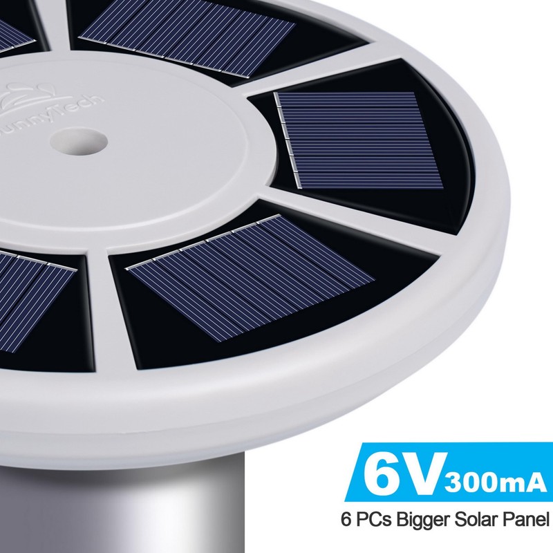 Sunnytech Solar Power Flag Pole Flagpole Light Auto Active Green