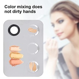 Paleta de acero inoxidable para mezclar cosméticos con espátula – Paleta profesional rectangular para mezclar pigmentos, ideal para maquilladores y af