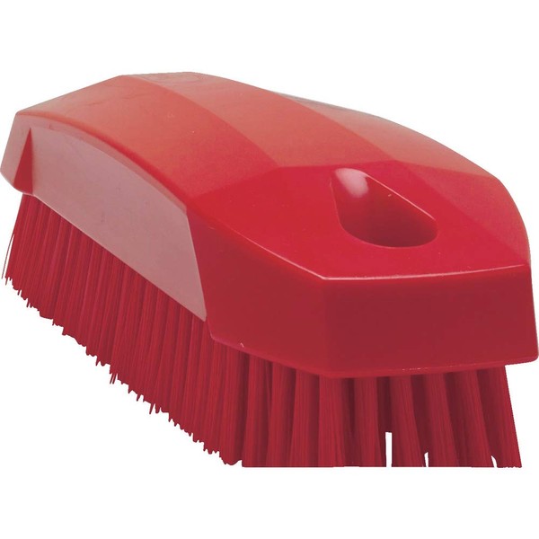 Vikan 64404 Nail Brush, Polyester, 1-31/32" x 4-1/2", Red