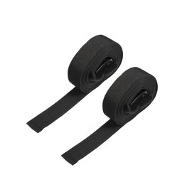 A ABSOPRO Car Tie Down Strap Adjustable 300cm 9.84ft Cam Buckle Lashing Straps Cloth Black (Set of 2)