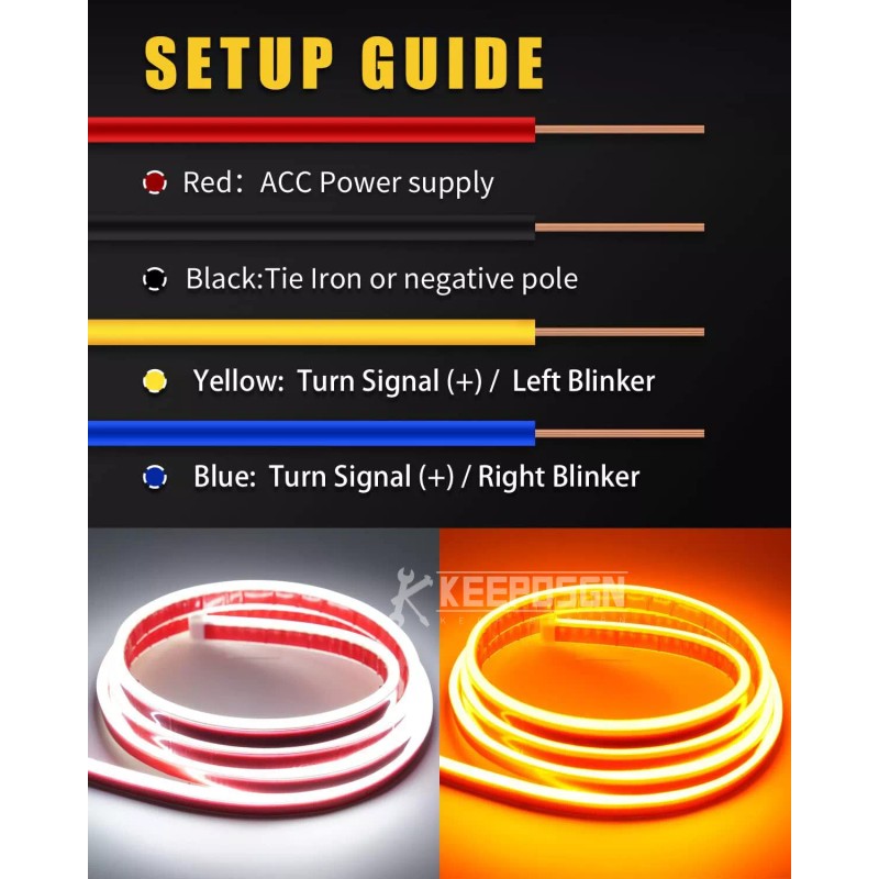 KEEPDSGN For Chevy Silverado 1500 2500 LED Hood Light Strip