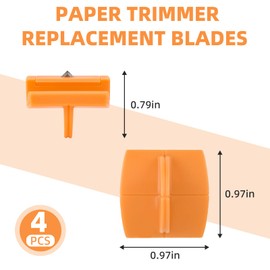 157400-1001 Paper Trimmers Blades Replacement for Fiskars Paper Trimmer TripleTrack High Profile Blades, 12" Portable Paper Cutter Style I Blade 1968701005-4 Pack