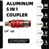 5 In 1 Universal Quick Industrial Connect Coupler Air Hose