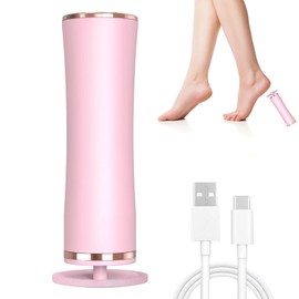 Electric Foot File Hard Skin Remover Electric Dry Skin Remover Pedicure Tools Feet Sander 2-Speed Adjustment for Dry Dead Skin Cracked Heel Calluses (Pink)