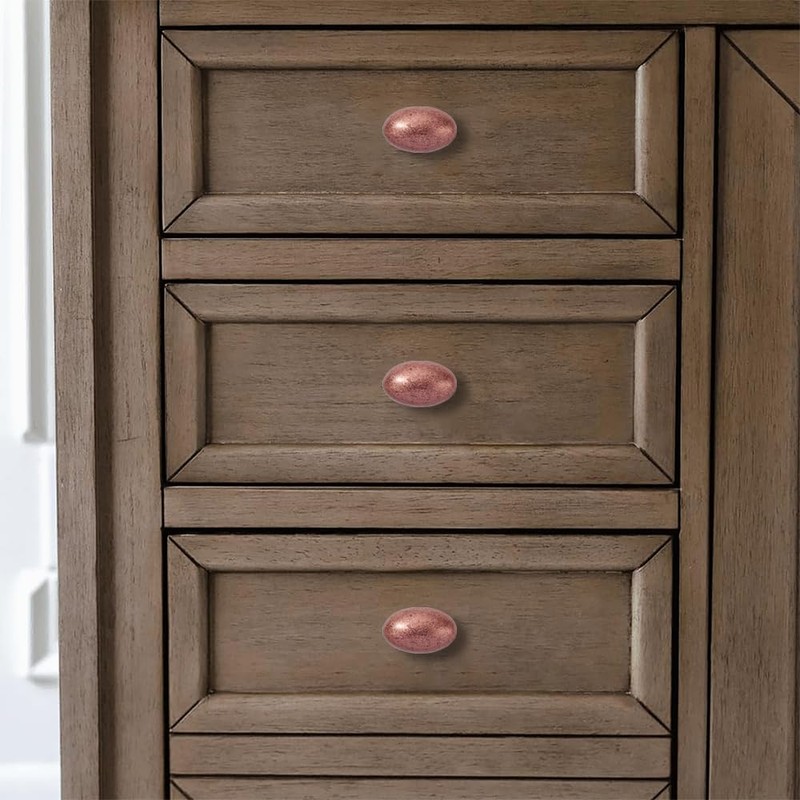 khtumeware 10 Pack 1-3/8 inch(35mm) Antique Copper Cabinet Knobs Dresser