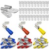 Zansens 60 Pcs Double Piggyback Spade Connectors, 1/4 inch Dual