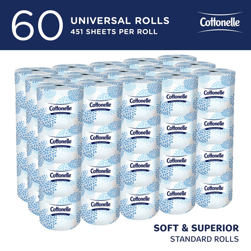 Cottonelle Professional Standard Roll Bulk Toilet Paper (17713), 2-Ply, White
