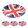 WedDecor Union Jack Paper Plates, King Charles III Coronation Royal