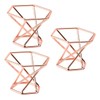 Healeved 3pcs Stainless Steel Powder Puff Holders Elegant Storage Racks