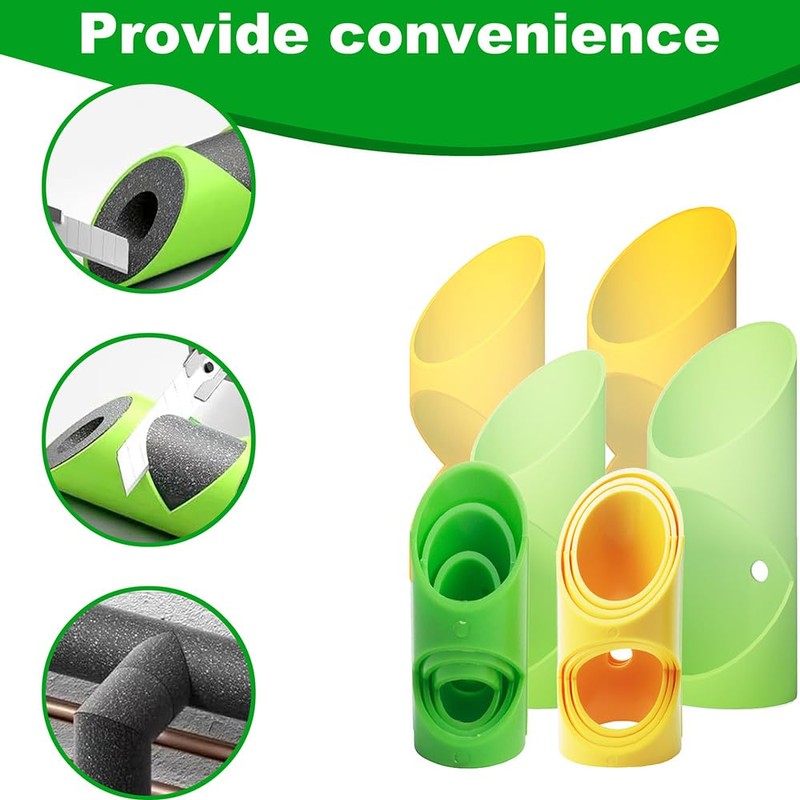 6-Piece Foam Pipe Cutting Kit with 15-53mm Insulation Cutting Guides