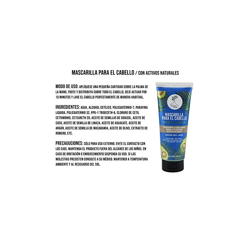 Arbol Verde Mascarilla para el cabello Natural con Aceite de