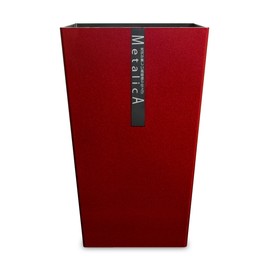 TATSU-CRAFT Metallica Medium Angle Metallica BRM Bordeaux Red Trash Can 2.7 gal (6.7 L) Trash Can, Stylish, Outdoor, Without Lid, Kitchen, Living Room, Slim, Pail, No Lid, Metallic Color, Interior