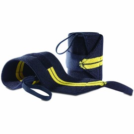 Weight Lifting Training Support Cotton Crossfit,Powerlifting Bodybuilding Heavy Duty For Men & Women Wraps Gym Bandage Straps Black/Yellow 18"