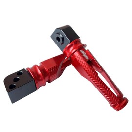 Motorcycle Foot Pegs CNC Aluminum Rear Passenger Footrests Compatible With Kawasaki Z900 2017-2023 Z1000 2003-2022 for ZX6R 2005-202318 for ZX10R 2008-2022 (RED)