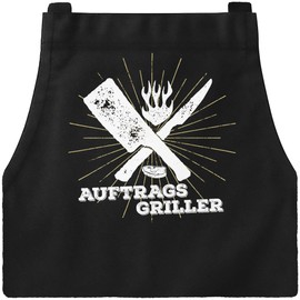 MoonWorks Men's BBQ Apron Grill King Apron for Men Crown, Application griller black