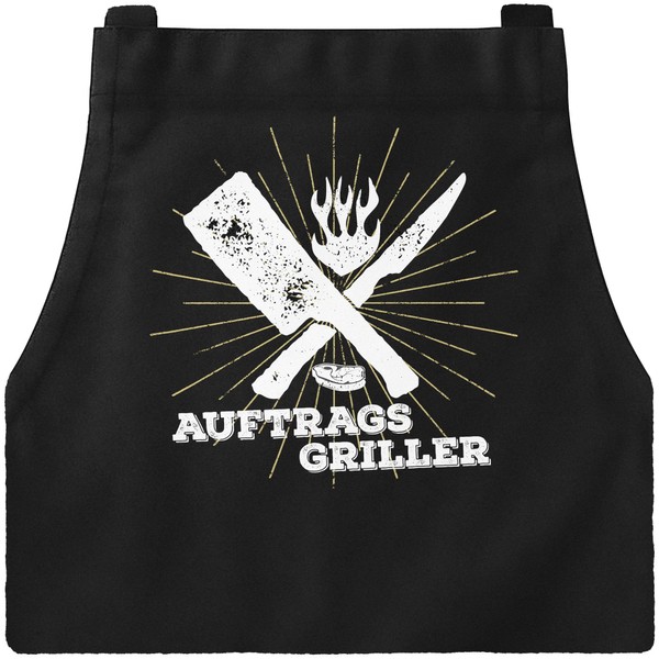 MoonWorks Men's BBQ Apron Grill King Apron for Men Crown,