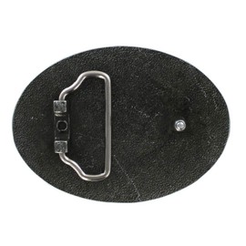 eeddoo® Gürtelschnalle Classic - silber verziert rund (Buckle für Wechselgürtel für Damen und Herren | Belt Frauen Männer Oldschool Rockabilly Metall Gothic Rock Biker Western Trucker Casino Skull)