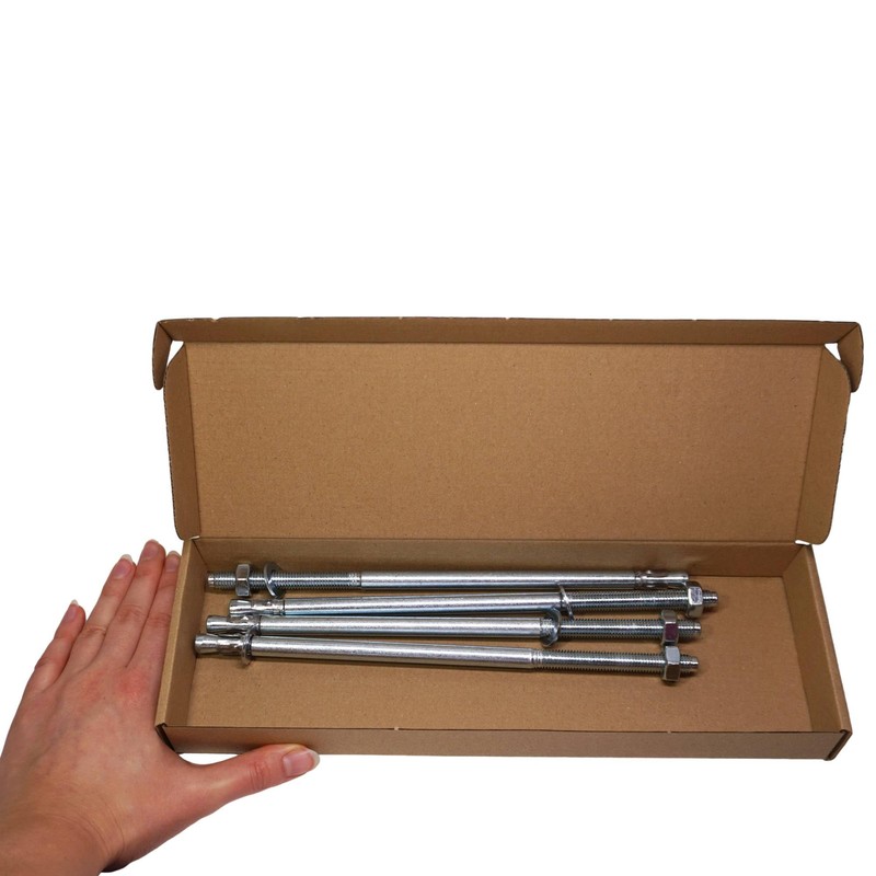 SKIR'CO (Pack of 4) Galvanised Wedge Anchors M10 x 250