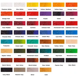 Mont Marte Premium Oil Paint, 100ml (3.4oz), Brilliant Red, Good Coverage, Excellent Tinting Strength